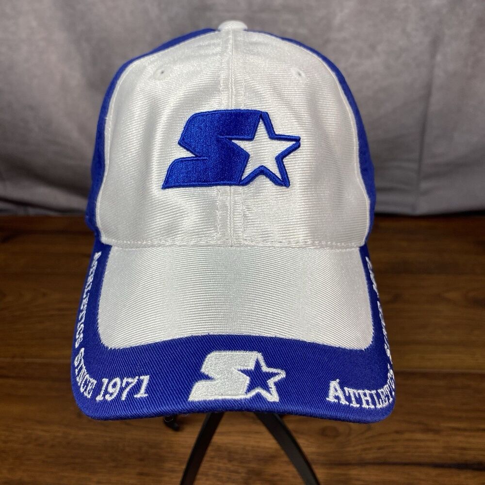 Starter Athletics Since 1971 Mens Baseball Hat Cap Strap Back Blue White Vintage